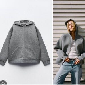 Zara Bomber Neoprene Hoodie - Small